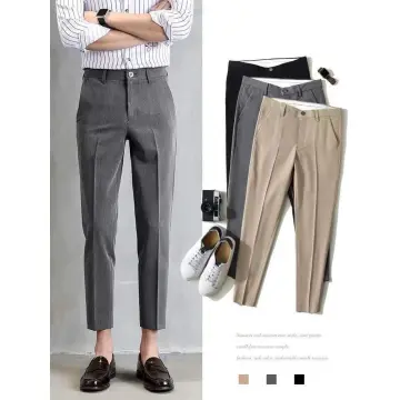 Trendy High Waist CEO Trouser Pants W/ Pocket ankle pants casual