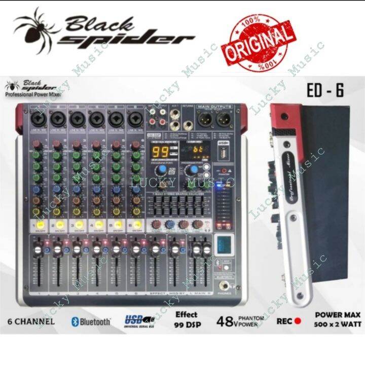 Power Mixer Blackspider PMX ED 6 Original 250 watt X2 ed6 Lazada