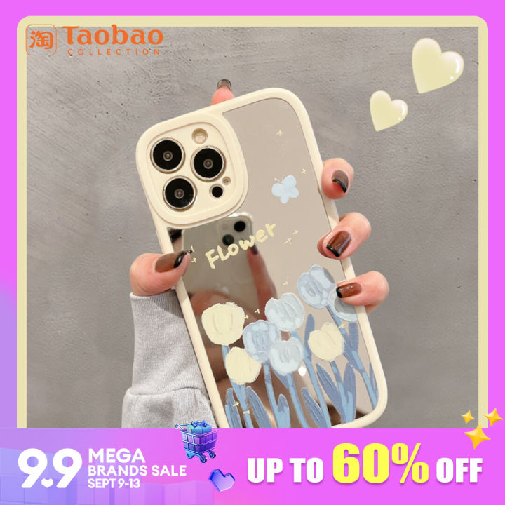 Mirror Phone Case With Tulip Flower For Iphone11pro