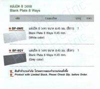 Haco BP-8WE จานเปล่า 8 ช่อง ส45มม BP-8GY (สีขาว)Haco BP-8WE Blank Plate 8 Ways H45 mm(White Color) BP-8GY สีเทา