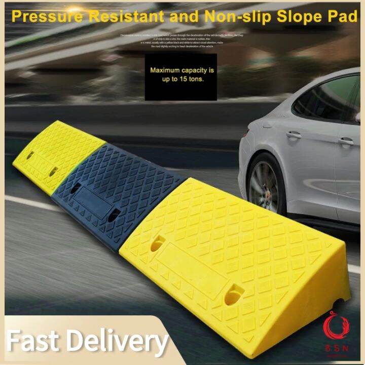 【COD】Rubber Heavy Duty Threshold Uphill Slope Curb Ramp Mat Pad Car