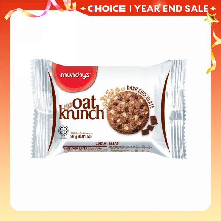 Munchy's Oat Krunch Dark Chocolate Biscuit 26g | Lazada