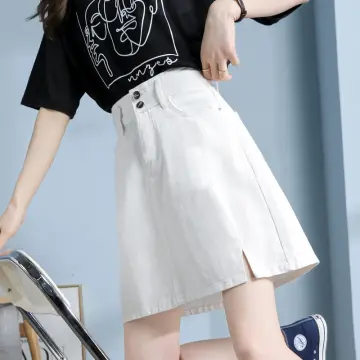 White denim 2024 skirt singapore