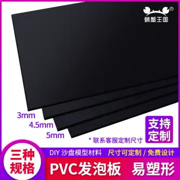 PVC Hard Rigid Board White Black Gloss Plastic Sheet Waterproof Laminate  Vinyl Flexible Soft Film Model Handmade Pad Panel Plate