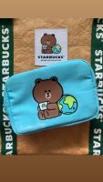 พร้อมส่ง ?Starbucks LINE Friends Brown Earth Day Pouch กระเป๋าผ้าแคนวาสสตาร์บัคส์