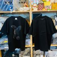 ?พร้อมส่ง เสื้อ ADLV BLACK FUZZY RABBIT SHORT SLEEVE T-SHIRT BLACK