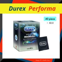 (40 ชิ้น/กล่อง) Durex Performa ดูเร็กซ์ เพอร์ฟอร์มา ขนาด 52.5 มม. ถุงยางอนามัยลดความไวต่อความรู้สึกสัมผัส
