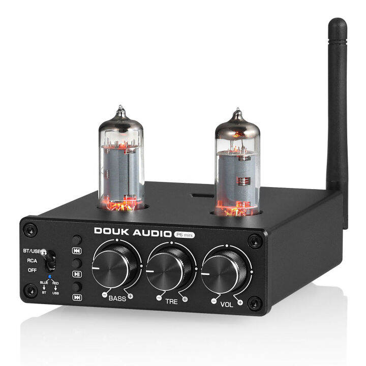 Douk Audio P Mini Bluetooth Tube Preamp Speaker Receiver Stereo