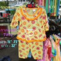 (#No.2)Baby girl set [ขนาด อก= 27" , ยาว=27"
กางเกงขา 7ส่วน  เอว = 15"_ 23"ยาว  = 32"]