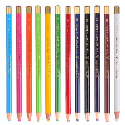 Uni มิตซูบิชิญี่ปุ่น7600กระดาษทิชชูแบบม้วนแบบฉีกมัน7610ดินสอสีแบบน้ำดึงเส้นไม่ต้องตัดหนังแก้วโลหะ