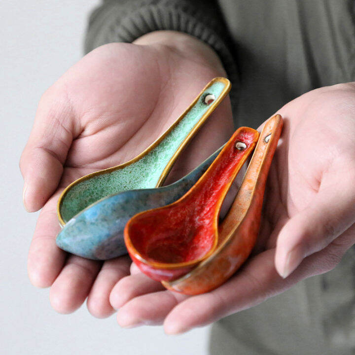 OMK Japanese style soup spoon porcelain soup spoon chinese soup spoon