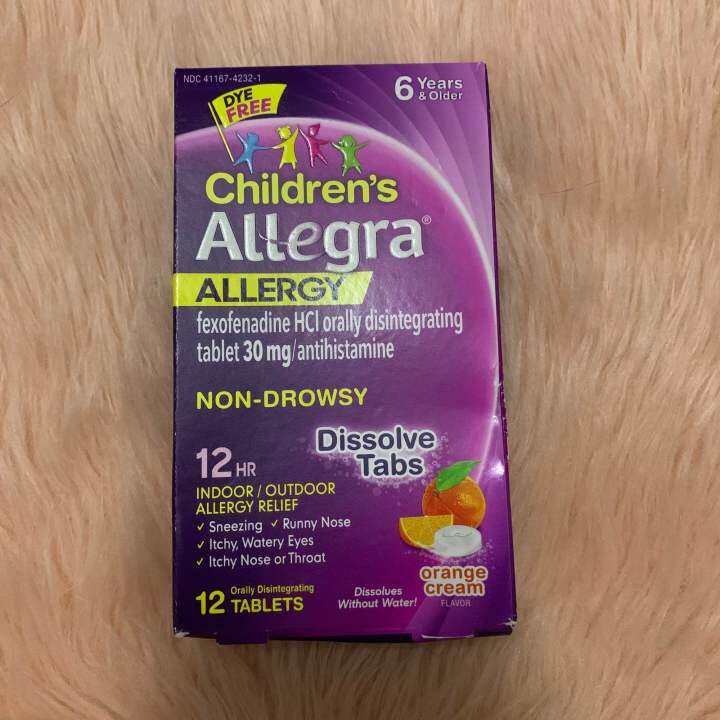 Allegra Children's 12HR Orange Cream Tablets, 12 Count, NonDrowsy