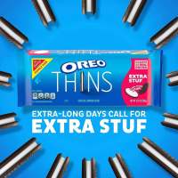 ขนมนำเข้า?? OREO Thins Extra Stuf Chocolate Sandwich Cookies, Family Size ราคา 320 บาท