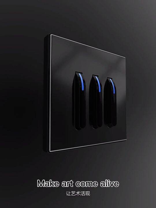 【Free Box】PSM LED Wall Light Switch Piano Key Wall Switch Socket Power Wall Switch Elegant Key