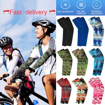 X-TIGER Arm Sleeves Sports Cycling Running Fishing UV Sun Protection Ice  Fabric Arm Sleeves Outdoor Unisex Sunscreen Bands （A pair）