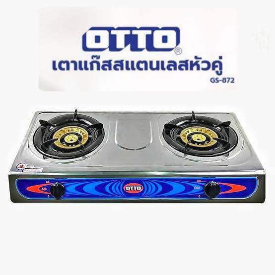 OTTO เตาแก๊สสแตนเลสหัวคู่ รุ่น GS-872