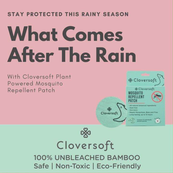 CLOVERSOFT Mosquito Repellent Patch I Garden Insect Repellent Patch 10 patches/box DEETFree