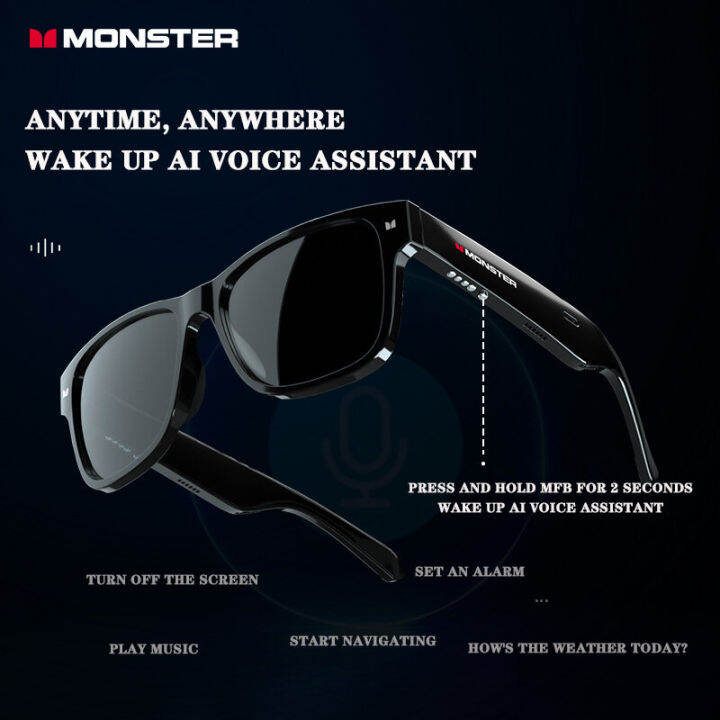 Monster S01 Smart Glasses 2023 NEW Wireless Bluetooth 5.0 Sunglasses Outdoor Smart Sport Hands
