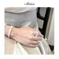 Matara Studio: Classic - Baroque Square Ring แหวนมุกบารอค สีธรรมชาติ (Free Size)