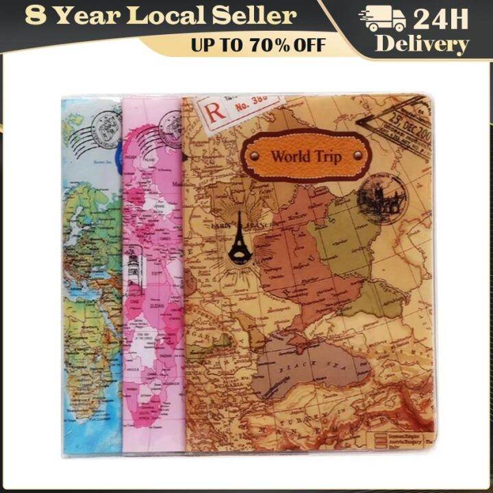 Travel Accessories 8 Styles World Map Passport Holder PVC 3D Print