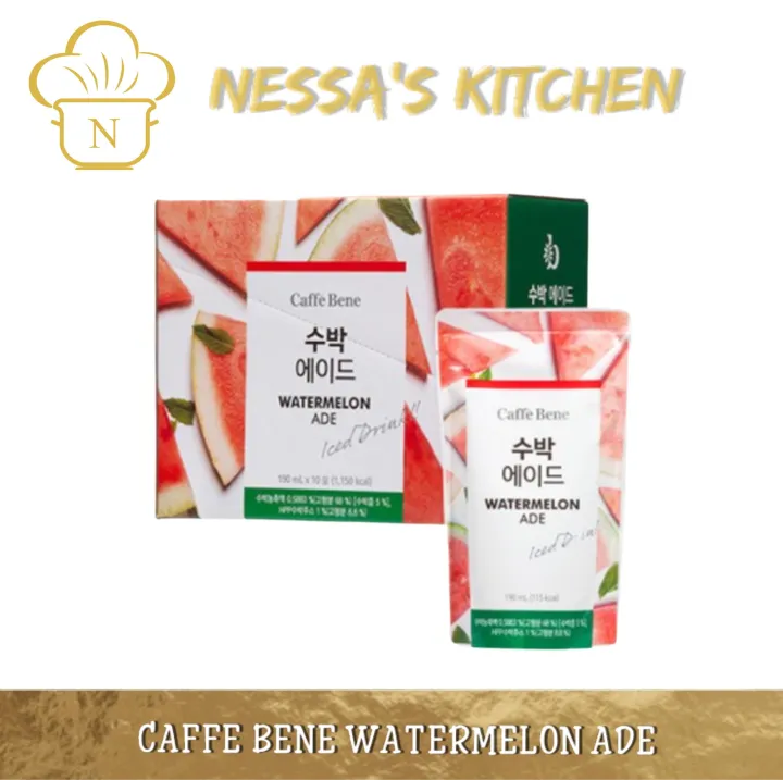 Caffe Bene Watermelon Ade Korean Pouch Drink 190mL Lazada PH
