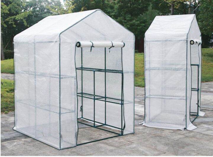 Frame + Cover Full Set Walk in Greenhouse with Shelves Lazada PH