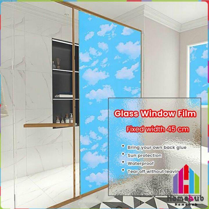HB Frosted Opaque Glass Window Film Shower Door Toilet Peepproof