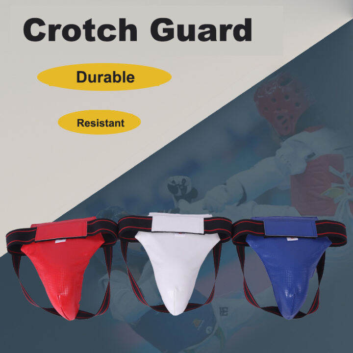 Boxing Crotch Guard PU Leather Muay Thai Protective Gear Taekwondo