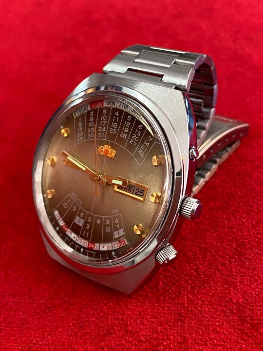 orient-21-jewels-automatic-นาฬิกาปฎิทิน-ตัวเรือนสแตนเลส-นาฬิกาผู้ชาย-มือสองของแท้