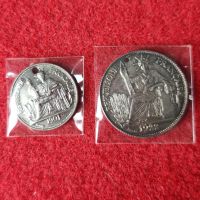 เหรียญ indochine francaise เนื้อเงินนอกเก่า 10 cen ปี 1901 และ 20 cen ปี 1922 หายาก