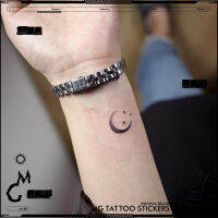 MG TATTOO สติกเกอร์ลายรอยสักมินิรูปดวงจันทร์น่ารักแนวอาร์ตๆสำหรับข้อมือและข้อเท้าแบบสดใสน่ารัก