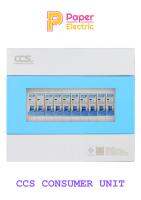 ตู้คอนซูเมอร์ Consumer Unit ตู้ครบชุด 8 ช่อง แบรนด์ CCS รุ่น CCU6-08+8 (รับประกัน 5 ปี)