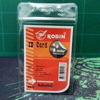 ป้ายชื่อพลาสติก แนวตั้ง โรบิน Robin R37Y ใส (1แพ็ค/10อัน)