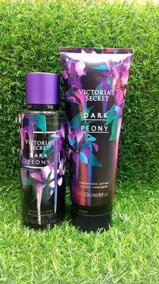 DARK PEONY 2ชิ้น โลชั่น1ขนาด 236ml น้ำหอม1 ขนาด250ml VICTORIA’S SECRET น้ำหอมวิคตอเรีย Set คู่ น้ำหอมและโลชั่น