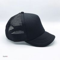 bank’s Cap in Black Color หมวกแก๊ปปีกสั้น หมวกแก๊ปสีดำ