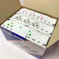 (1โหล) รางปลั๊กกราวด์ Triplex Receptable with Earthing Contact ปลั๊กกราวด์ลอย สำเร็จรูป 4 ช่อง ยี่ห้อ Vena (คละสี)