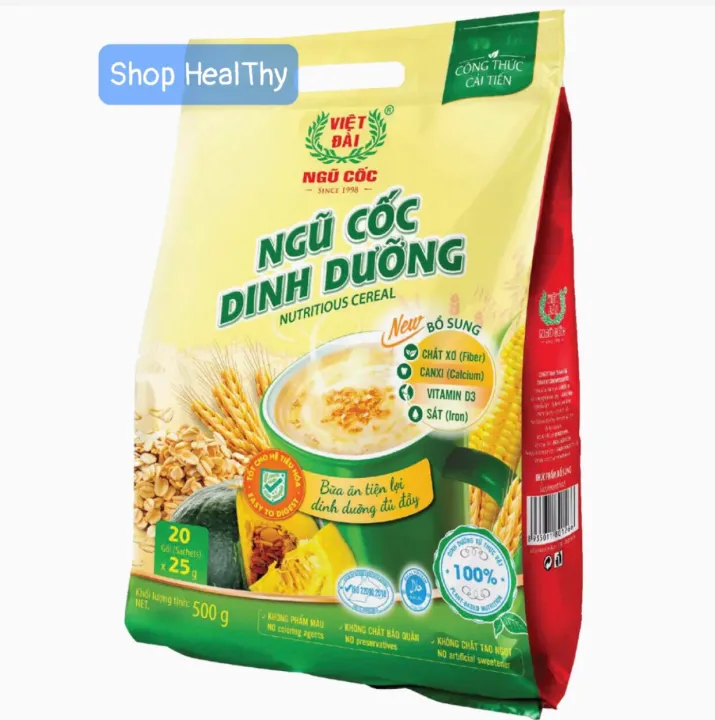 Bột Ngũ Cốc Dinh Dưỡng Việt Đài Túi 500g (25gr x 20gói) | Lazada.vn