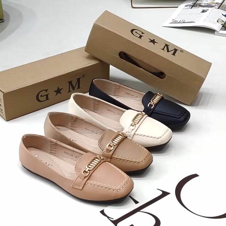 korea fashion square toe leather flat doll shoes for wowen Lazada PH