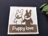 ผ้าเช็ดหน้า สีทูโทน ลายการ์ตูน puppy love ผ้านุ่มทั้งสองด้าน สัมผัสนุ่มสบายl*สั่งขั้นต่ำ3ชิ้น-คละลายได้จากหน้าร้าน