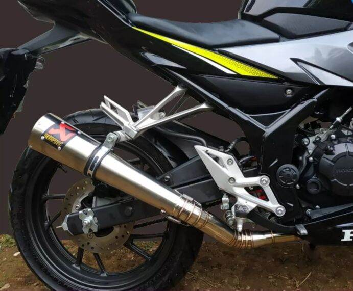 knalpot cb150r facelift termignoni akrapovic silver