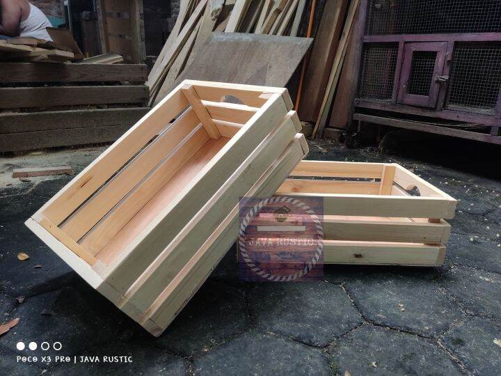 WOOD CRATE KAYU JATI BELANDA RAK JATI BELANDA KOTAK BOX KAYU SERBAGUNA