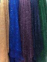 B196 ลูกไม้ปักเลื่อมและลูกปัด Beaded Lace Fabric with Sequin