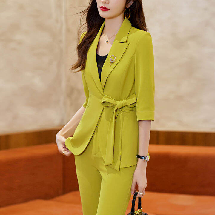 Yellow suit jacket on sale womens