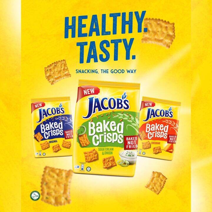 [Bundle of 3] Jacob's Baked Crisps Cracker Big Pack [Original + Sour