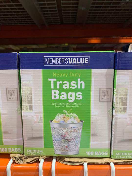 Members Value Heavy Duty Clear Trash Bags Medium 100pcs Lazada PH