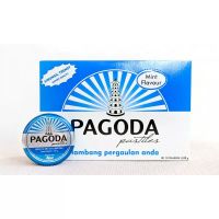 pagoda pastiles mint flavour ลูกอมสมุนไพร ตราเจดีย์ กลิ่นมินต์ ชุ่มคอ บรรเทาอาการไอและเจ็บคอ แพค 12 ตลับ