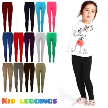 Legging Kids White & Black Seluar 1-12year Kids Legging Cotton / Seluar  Panjang Budak Kanak Kanak Perempuan Harian