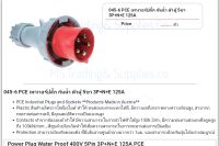 Haco 045-6 ปลั๊กเสียบตัวผู้ ชนิดกันน้ำ Power Plugs Waterproof Lock Gland Position Earth Contact 045-6 PCE เพาเวอร์ปลั๊ก กันน้ำ ตัวผู้ 5ขา 3P+N+E 125A