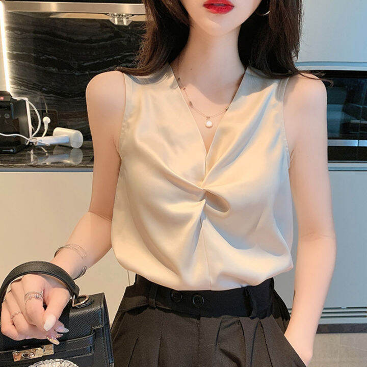 Áo Hai Dây Ba Lỗ Áo Vest Phối Mặc Ngoài Mùa Hè Cho Nữ Áo Lụa Tơ Tằm Thật  Mặc Trong Cảm Giác Cao Cấp Phối Trong Áo | Lazada.Vn