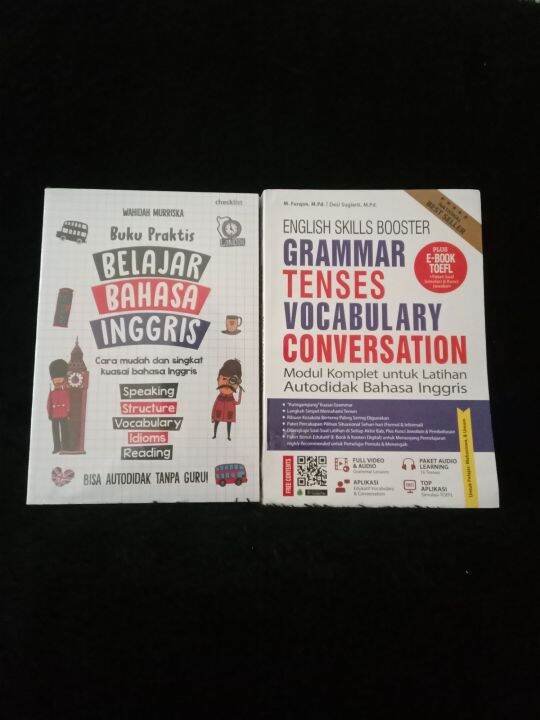 2 Buku Praktis Belajar Bahasa Inggris & Grammer Tenses Vocabulary